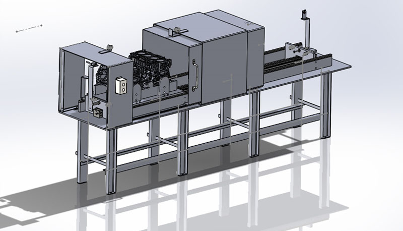 conveyor turntable assembly CAD diagram